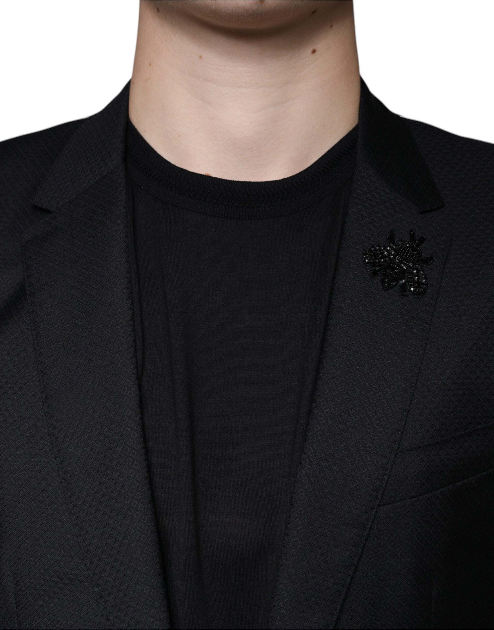 Dolce & Gabbana Black MARTINI Bee Single Breasted Blazer - ACCEXO