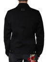 Dolce & Gabbana Black Cotton Blend Button Down Jacket