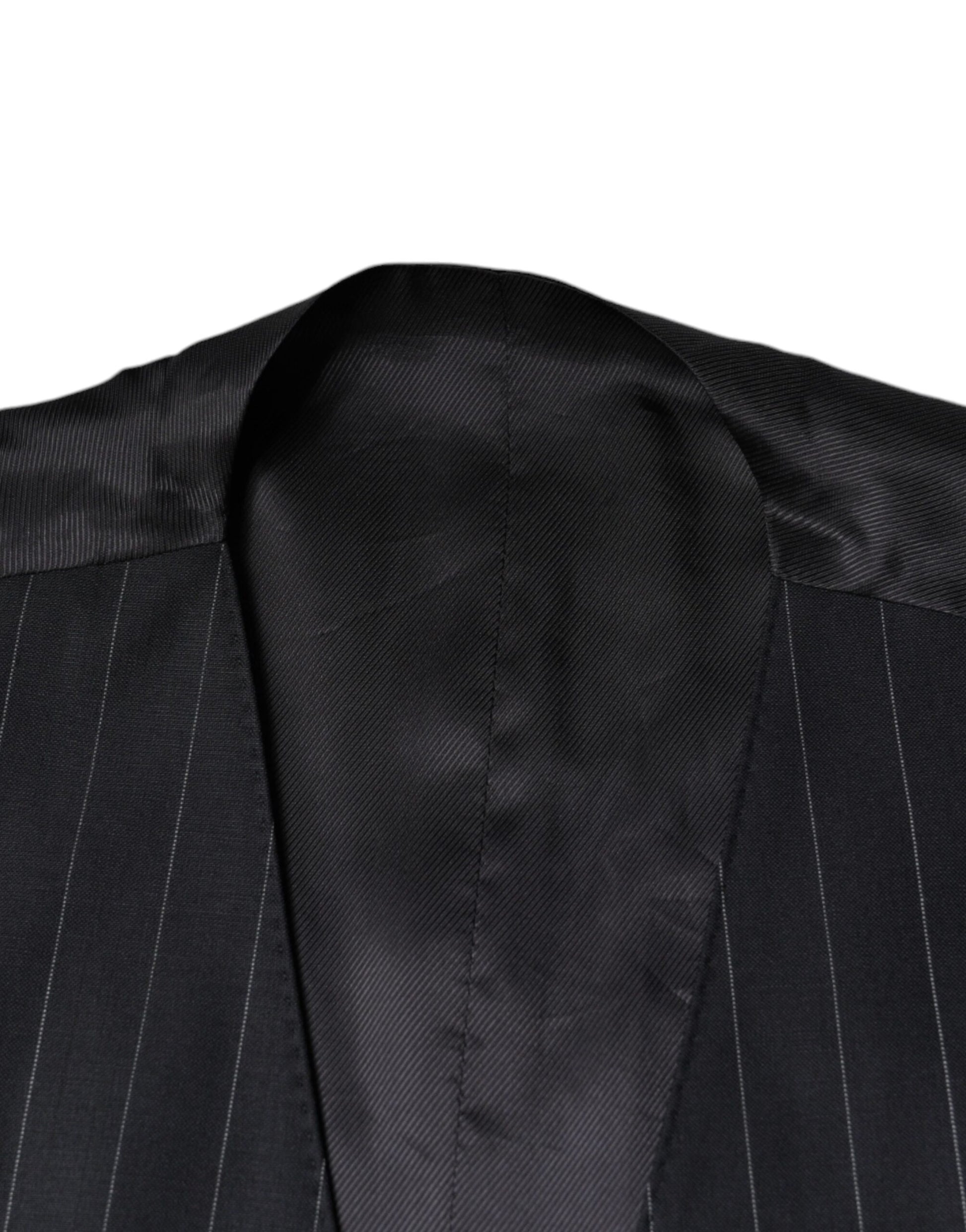 Dolce & Gabbana Black Leather Waistcoat Dress Formal Vest - ACCEXO