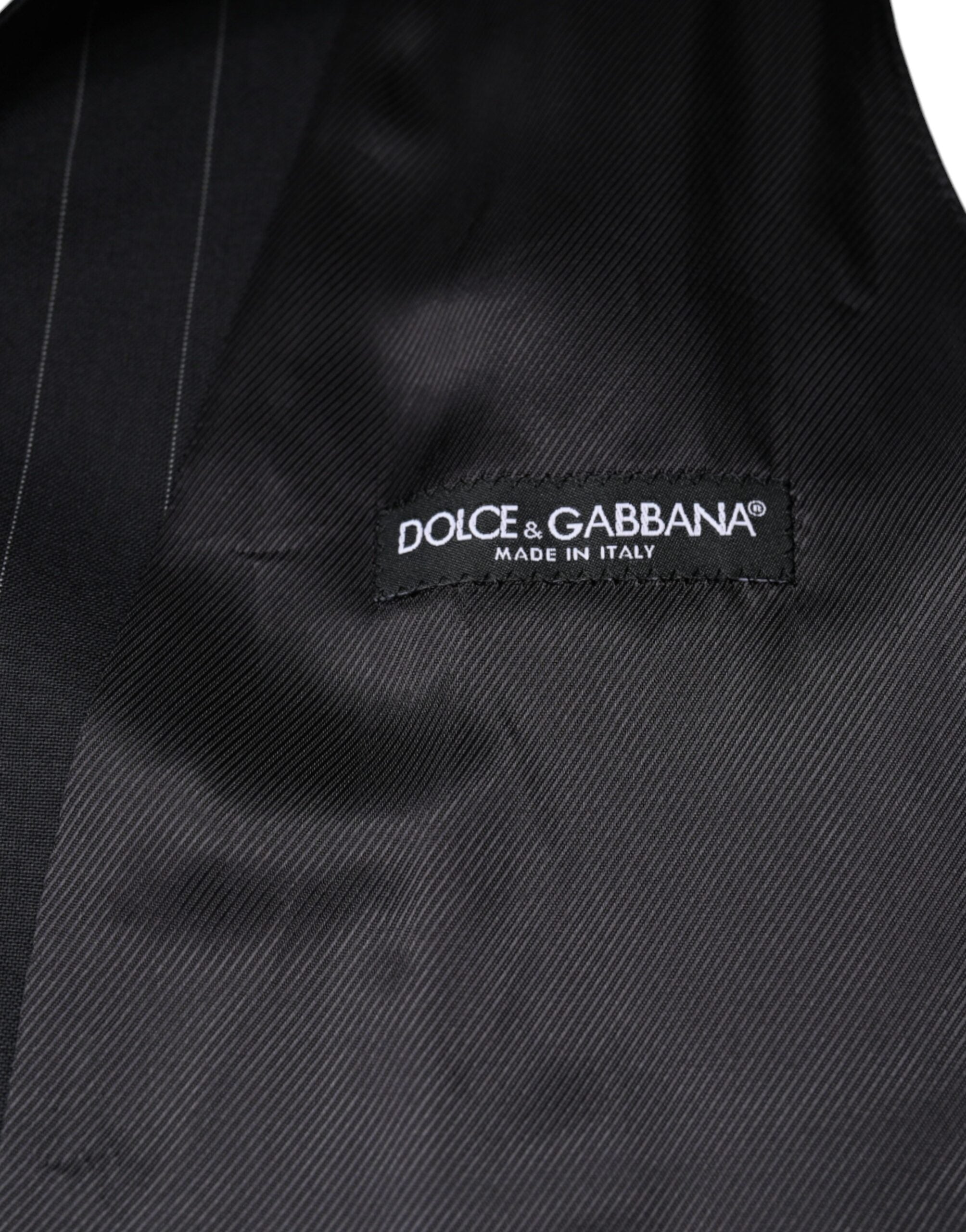 Dolce & Gabbana Black Leather Waistcoat Dress Formal Vest - ACCEXO