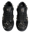 Dolce & Gabbana Black Studded Low Top Men Sneakers Shoes