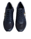 Dolce & Gabbana Blue Logo Leather Casual Men Sneakers Shoes