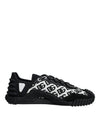 Dolce & Gabbana Black Logo Lace Up Low Top NS1 Sneakers Shoes