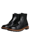 Dolce & Gabbana Black Leather Chelsea Mid Calf Men Boots Shoes