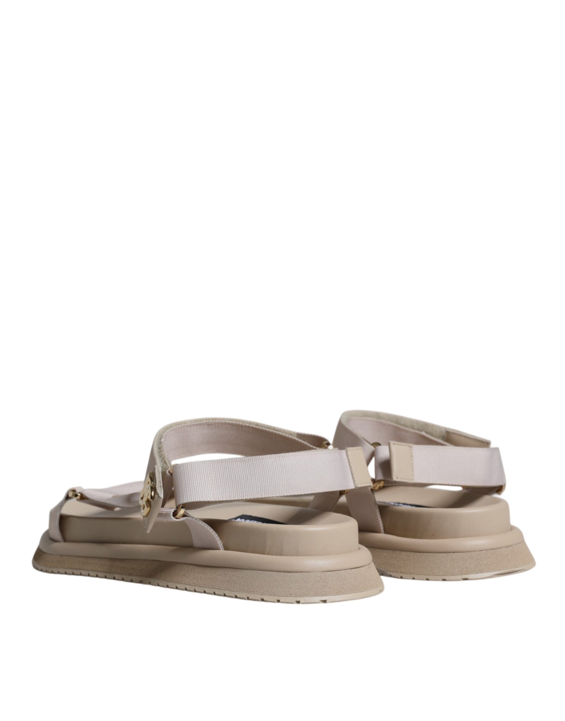 Dolce & Gabbana Beige Nappa Devotion Strap Men Sandals Shoes - ACCEXO