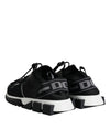 Dolce & Gabbana Black Mesh Sorrento Trekking Sneakers Shoes