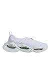 Dolce & Gabbana White Padded Fabric Low Top Sneakers Shoes