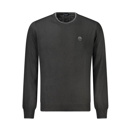 North Sails Black Wool Men Sweater