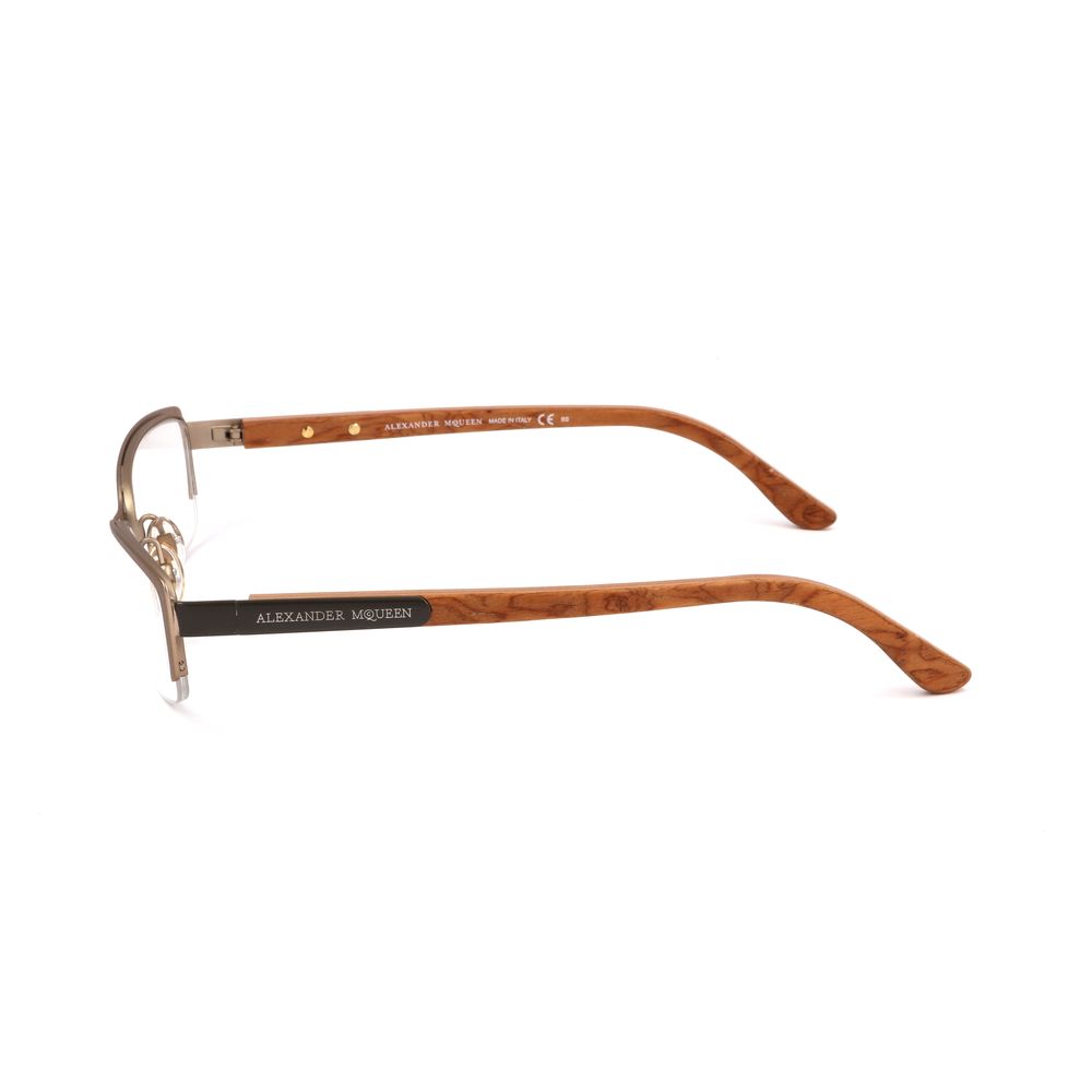 Alexander McQueen Brown Metal Frames - ACCEXO