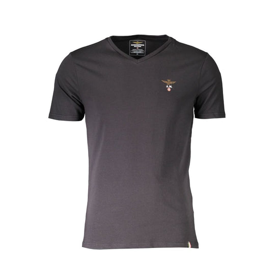 Aeronautica Militare Black Cotton T-Shirt