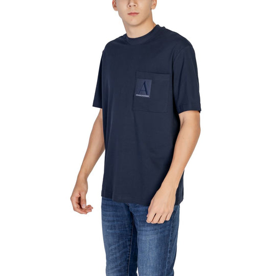 Armani Exchange Blue Cotton T-Shirt