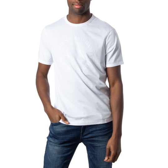 Armani Exchange White Cotton T-Shirt