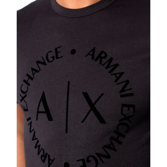 Armani Exchange Black Cotton T-Shirt