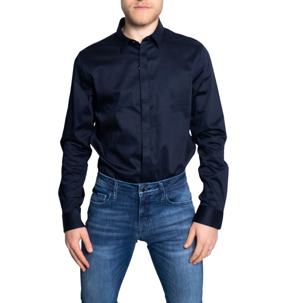 Armani Exchange Blue Cotton Shirt - ACCEXO