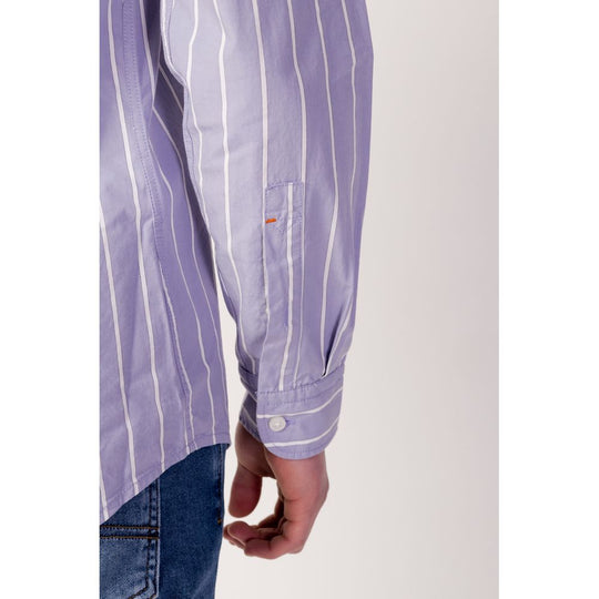 Hugo Boss Purple Cotton Shirt