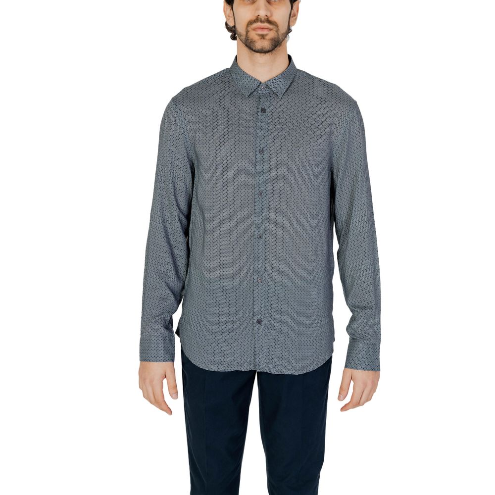 Armani Exchange Gray Viscose Shirt - ACCEXO