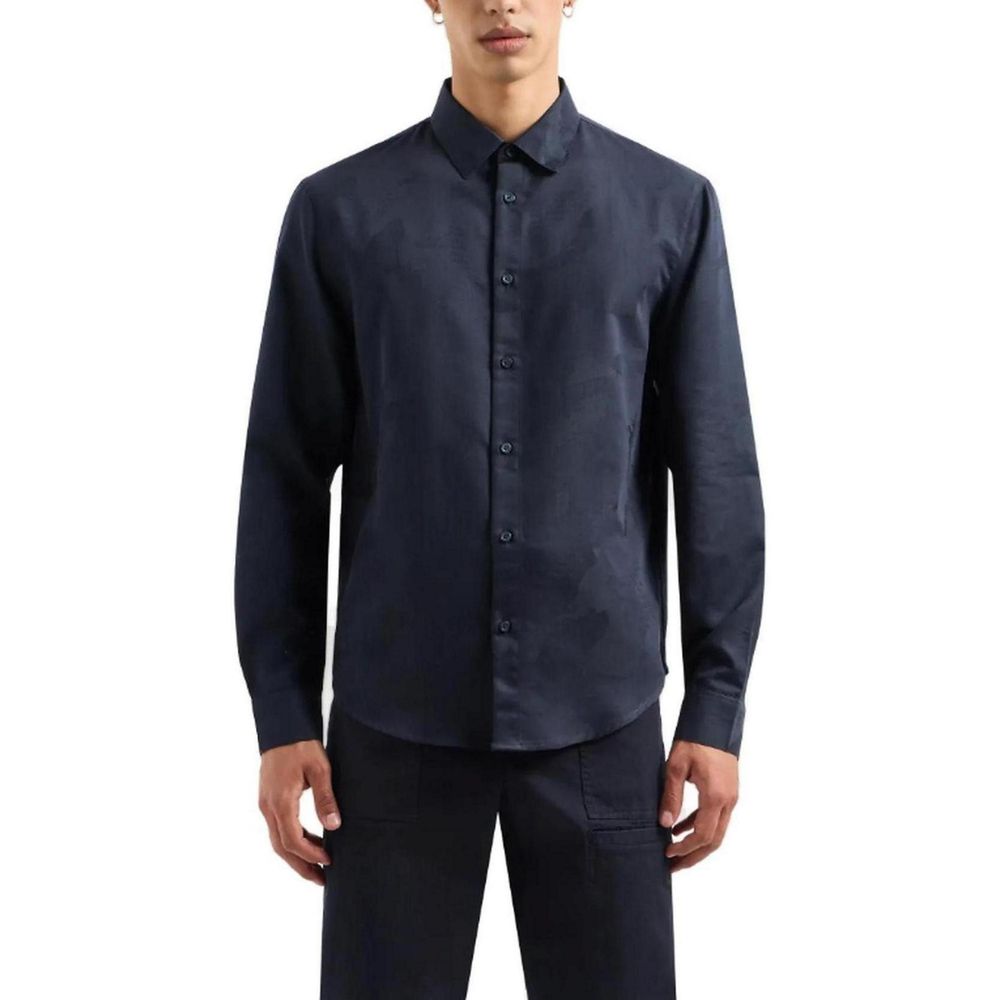 Armani Exchange Blue Cotton Shirt - ACCEXO