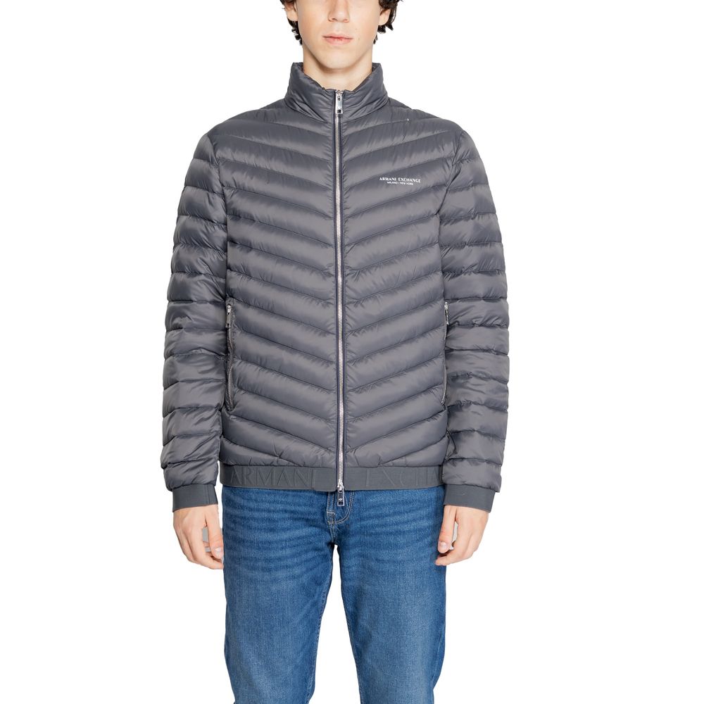 Armani Exchange Gray Polyester Jacket - ACCEXO