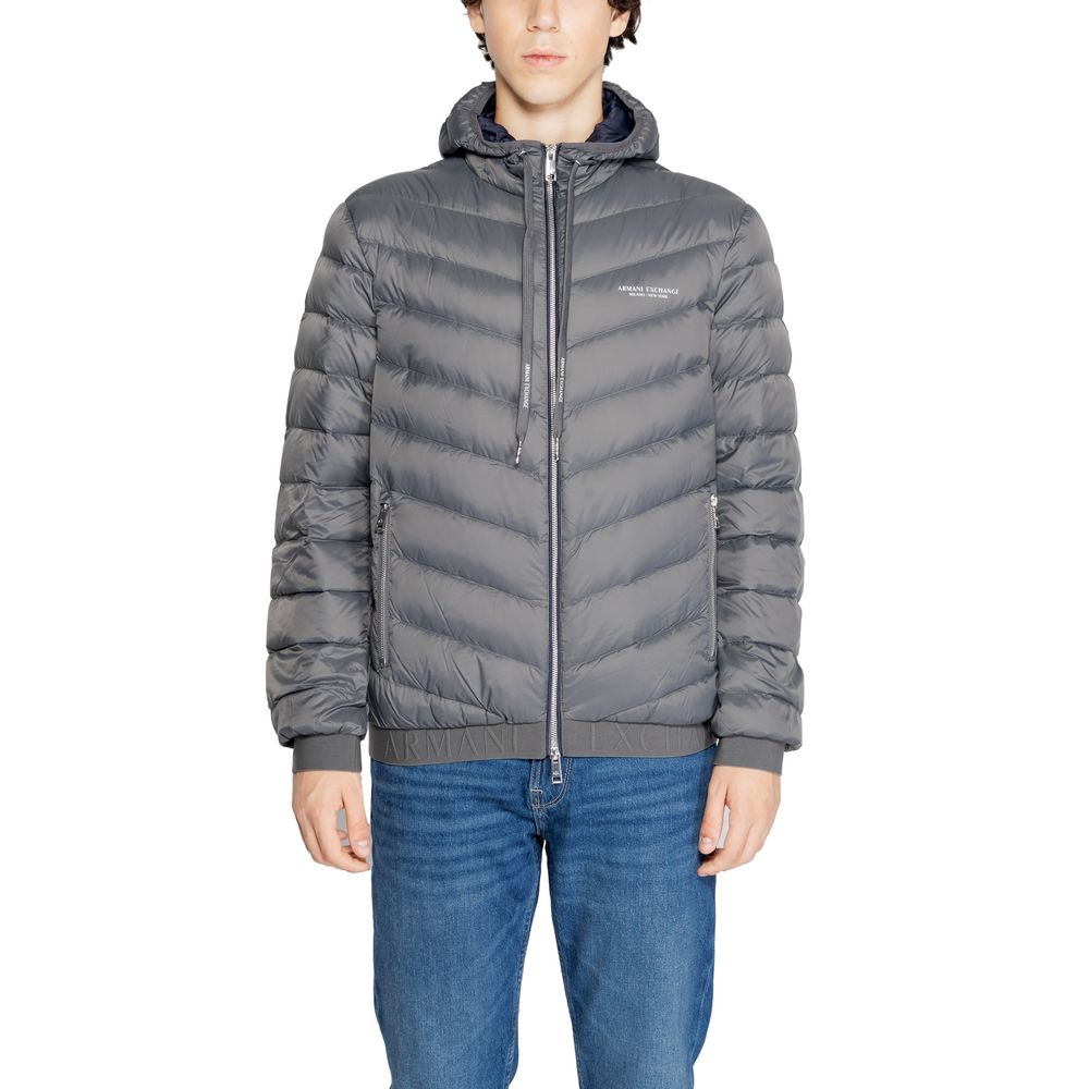 Armani Exchange Gray Polyester Jacket - ACCEXO