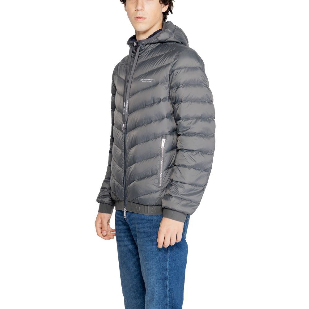 Armani Exchange Gray Polyester Jacket - ACCEXO