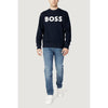 Hugo Boss Blue Cotton Sweater