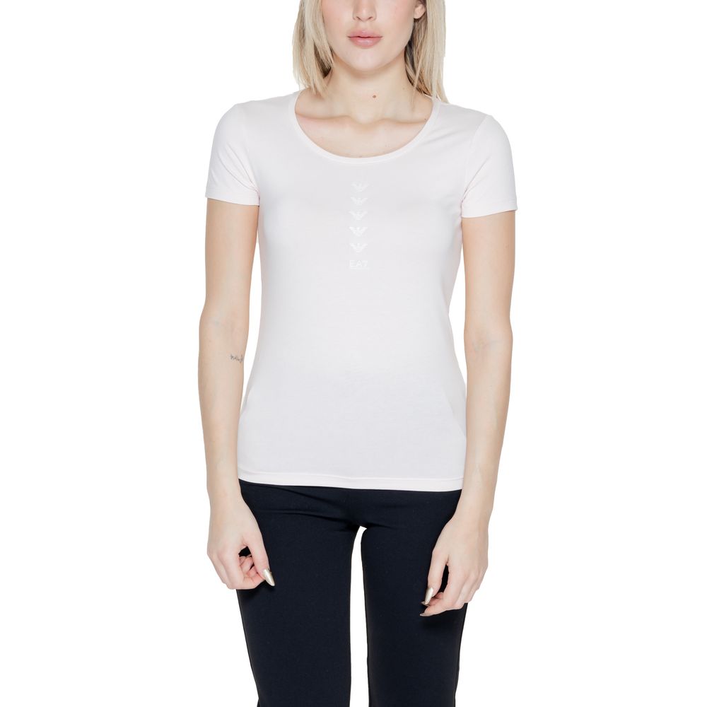 EA7 Emporio Armani Pink Cotton Tops & T-Shirt - ACCEXO