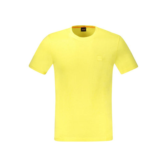 Hugo Boss Yellow Cotton Men T-Shirt