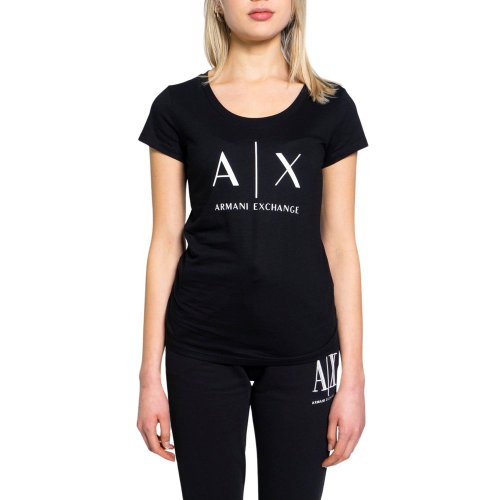 Armani Exchange Black Cotton Tops & T-Shirt - ACCEXO