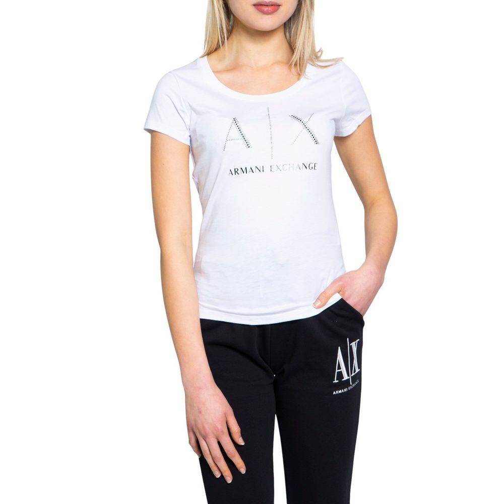 Armani Exchange White Cotton Tops & T-Shirt - ACCEXO