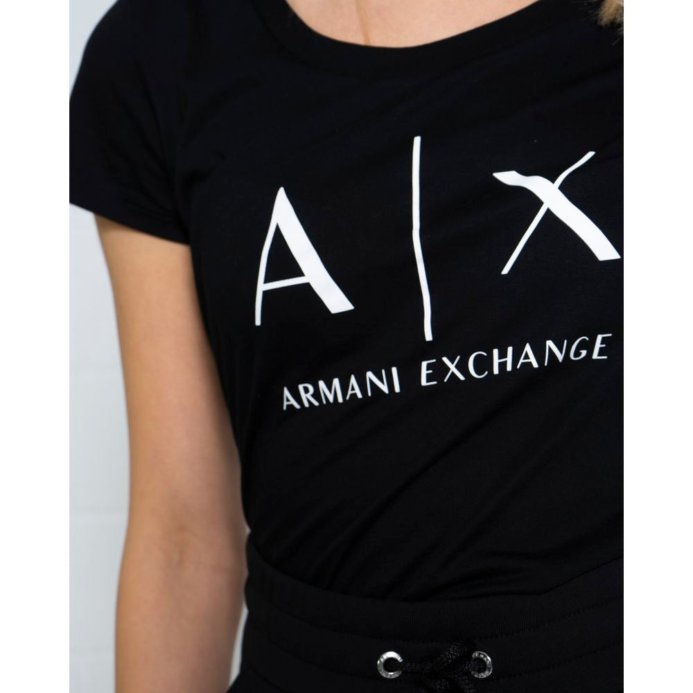 Armani Exchange Black Cotton Tops & T-Shirt - ACCEXO