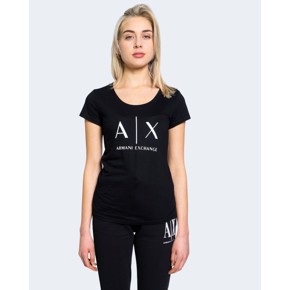 Armani Exchange Black Cotton Tops & T-Shirt - ACCEXO