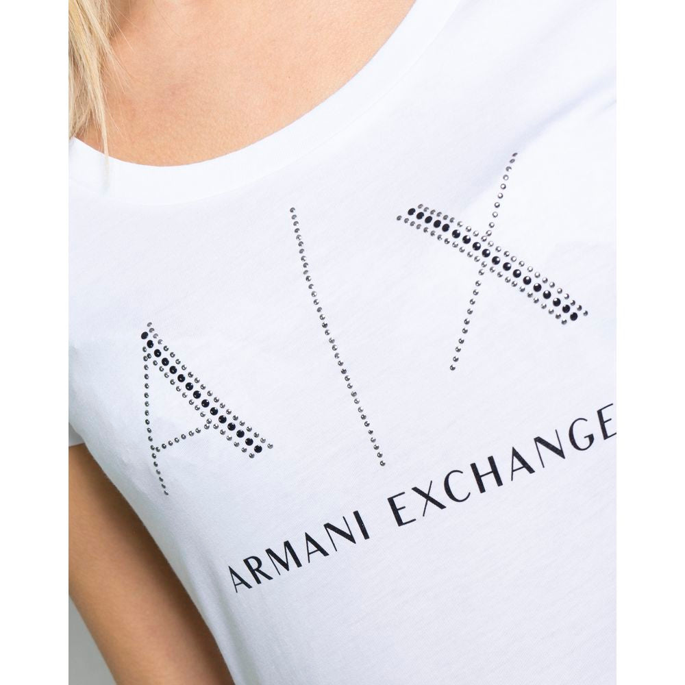 Armani Exchange White Cotton Tops & T-Shirt - ACCEXO