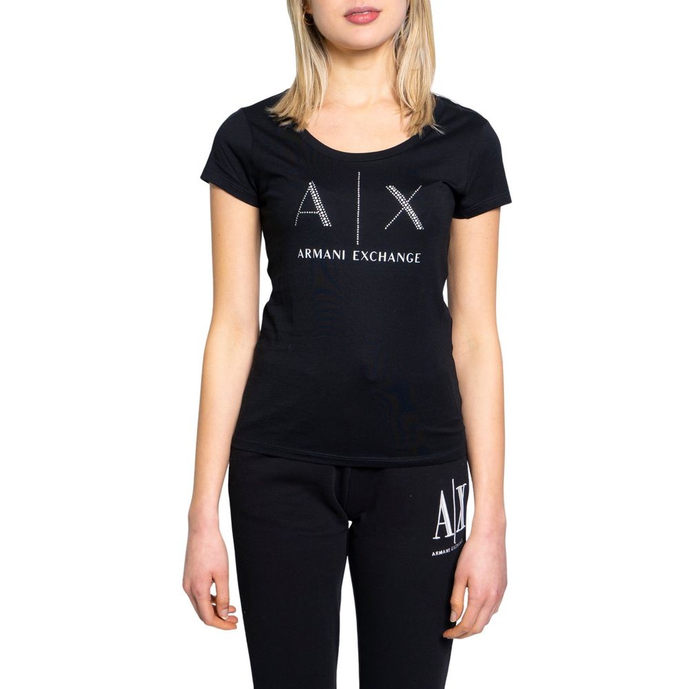 Armani Exchange Black Cotton Tops & T-Shirt - ACCEXO