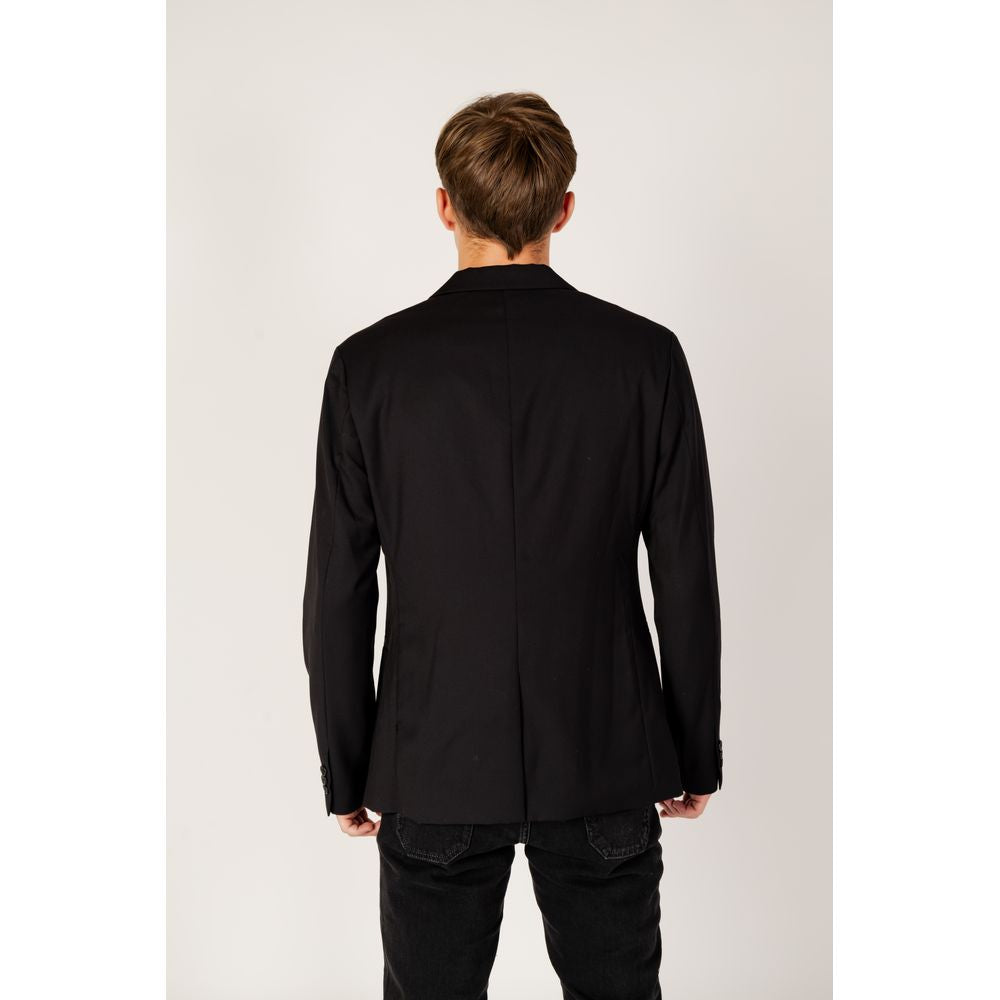 Armani Exchange Black Polyester Blazer