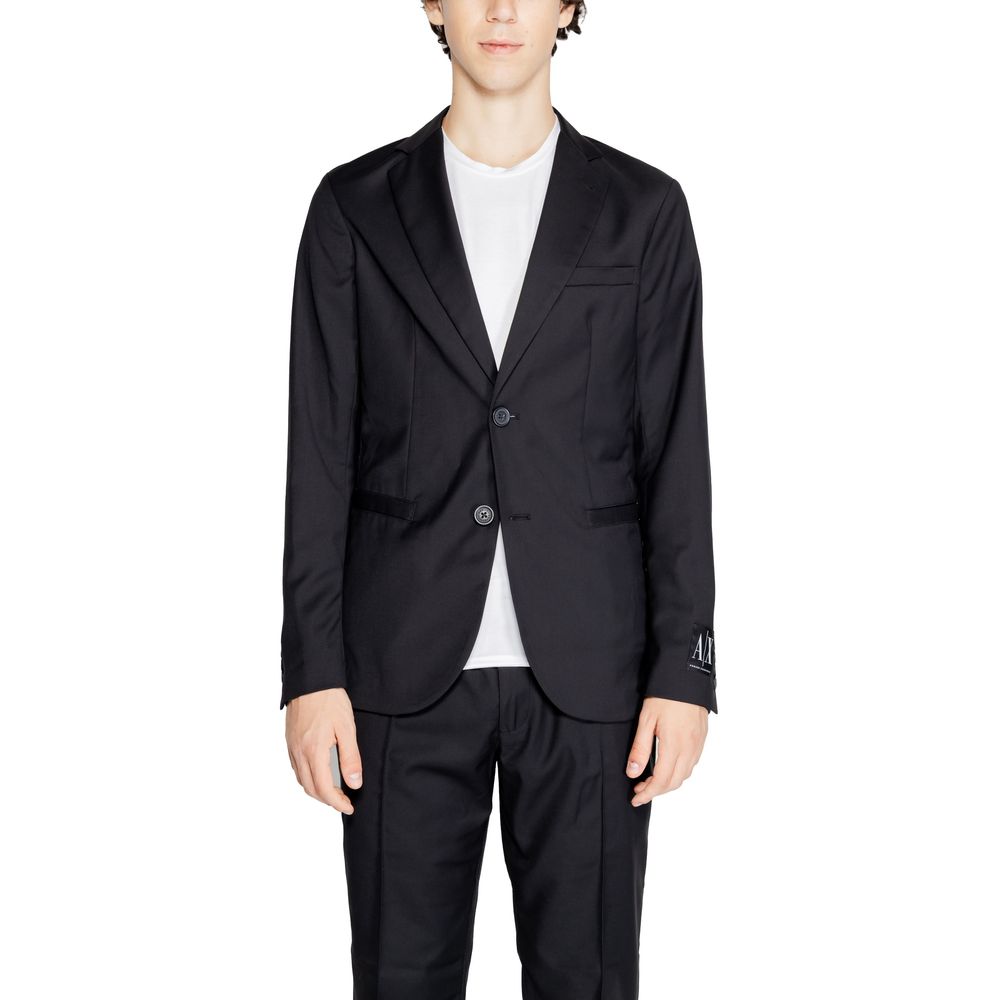 Armani Exchange Black Polyester Blazer - ACCEXO