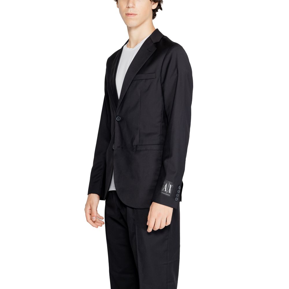 Armani Exchange Black Polyester Blazer - ACCEXO