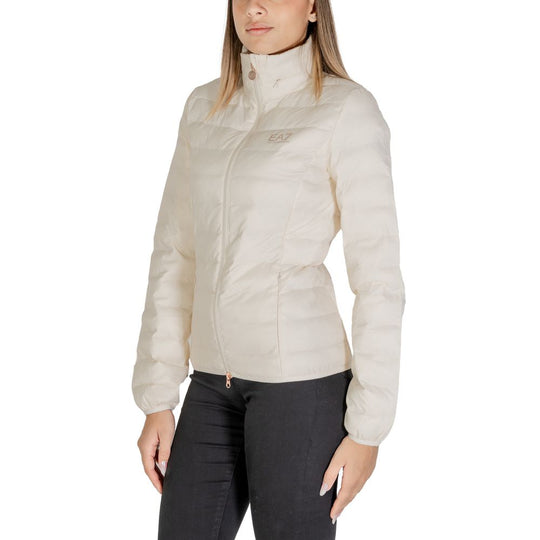 EA7 Emporio Armani Cream Polyamide Jackets & Coat