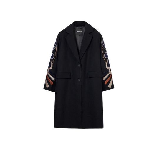 Desigual Black Polyester Jackets & Coat