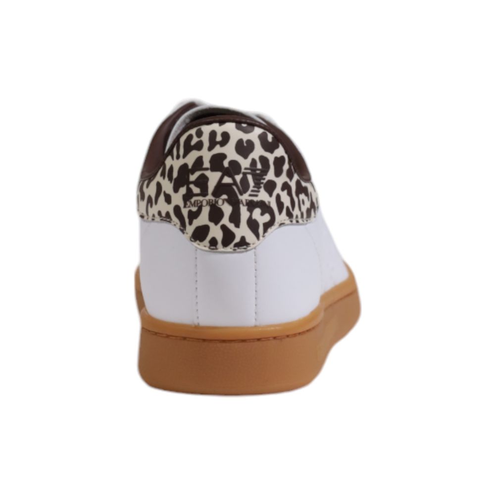 EA7 Emporio Armani Beige Leather Sneaker - ACCEXO