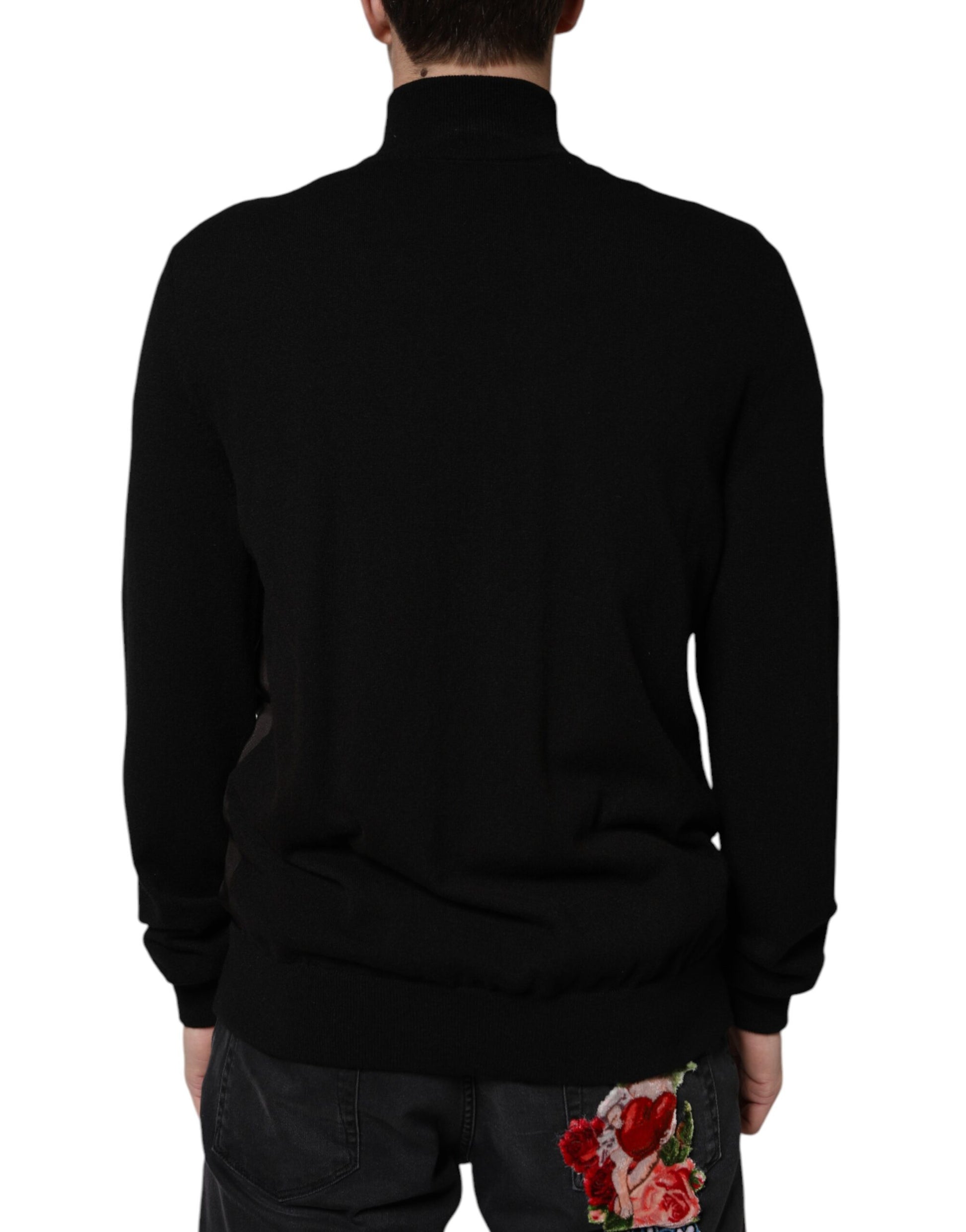 Dolce & Gabbana Black Logo Monogram Full Zip Bomber Jacket - ACCEXO