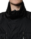 Dolce & Gabbana Black Nylon Winter Men Parka Coat Jacket