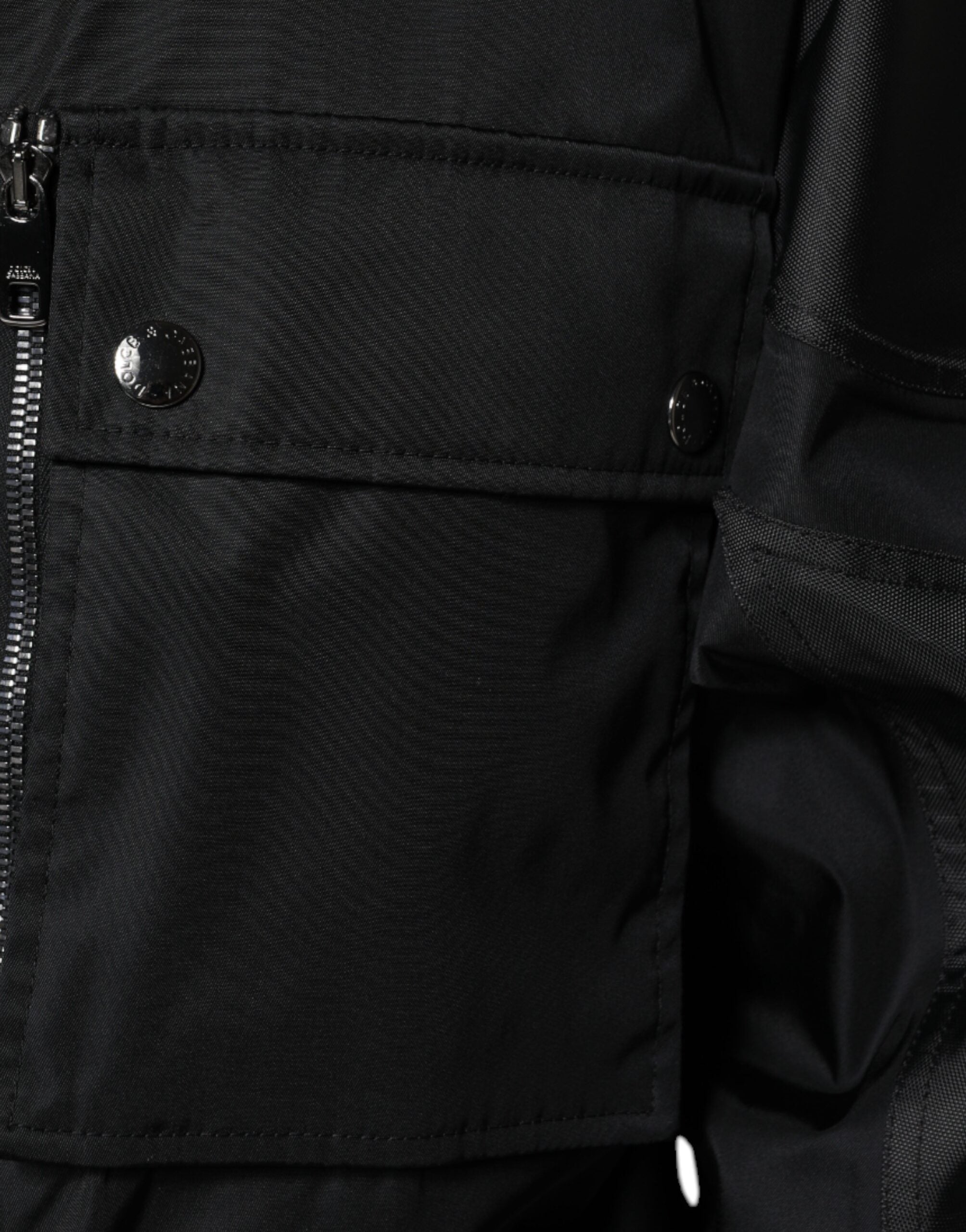 Dolce & Gabbana Black Nylon Winter Men Parka Coat Jacket - ACCEXO