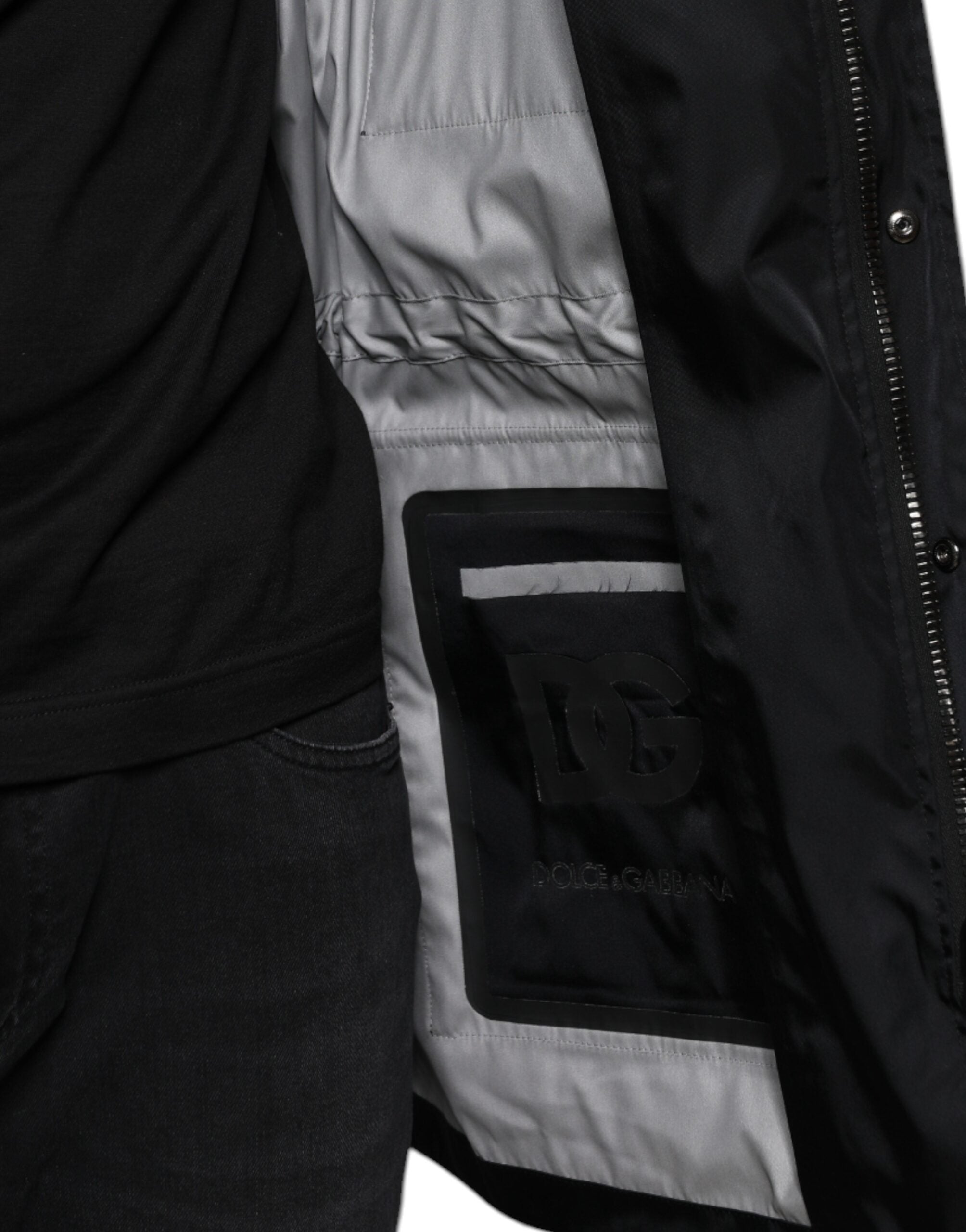 Dolce & Gabbana Black Nylon Winter Men Parka Coat Jacket - ACCEXO