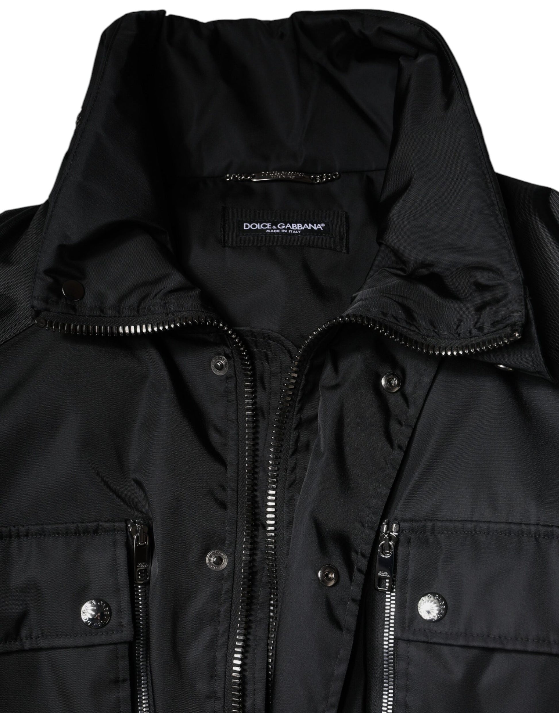 Dolce & Gabbana Black Nylon Winter Men Parka Coat Jacket - ACCEXO