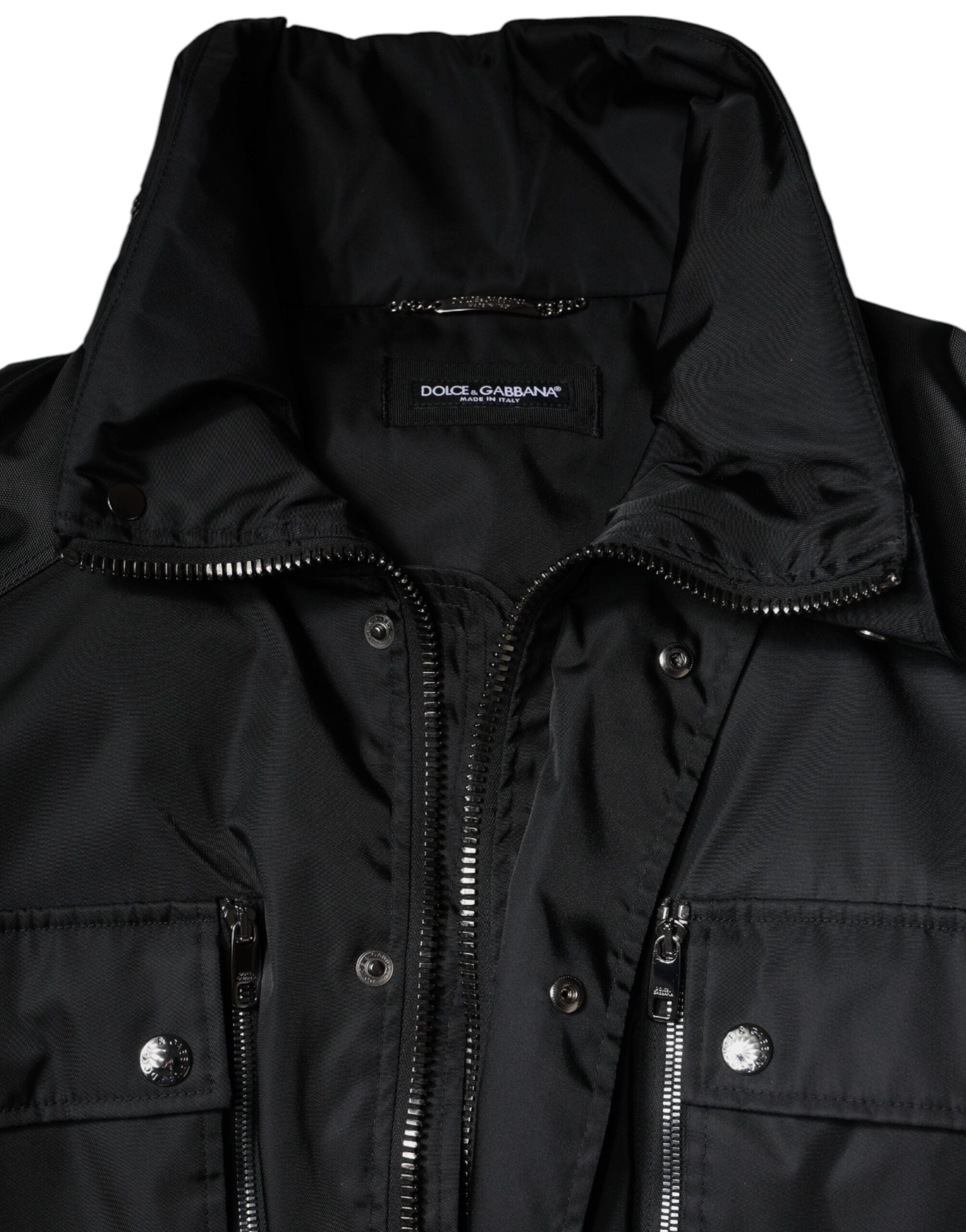 Dolce & Gabbana Black Nylon Winter Men Parka Coat Jacket - ACCEXO