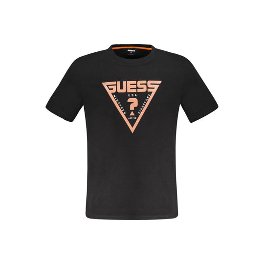 Guess Jeans Black Cotton Women T-Shirt