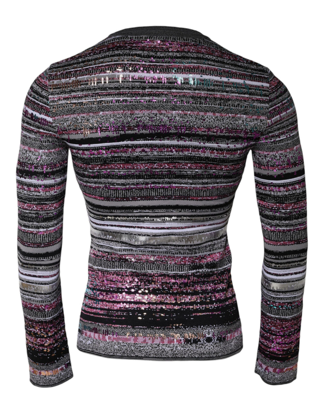 Dolce & Gabbana Multicolor Stripes Crew Neck Pullover Sweater