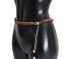 Dolce & Gabbana Elegant Multicolor Crystal-Embellished Belt