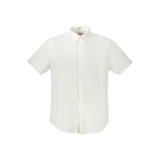 Guess Jeans White Cotton Men Shirt