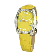 Chronotech Yellow Leather Watch